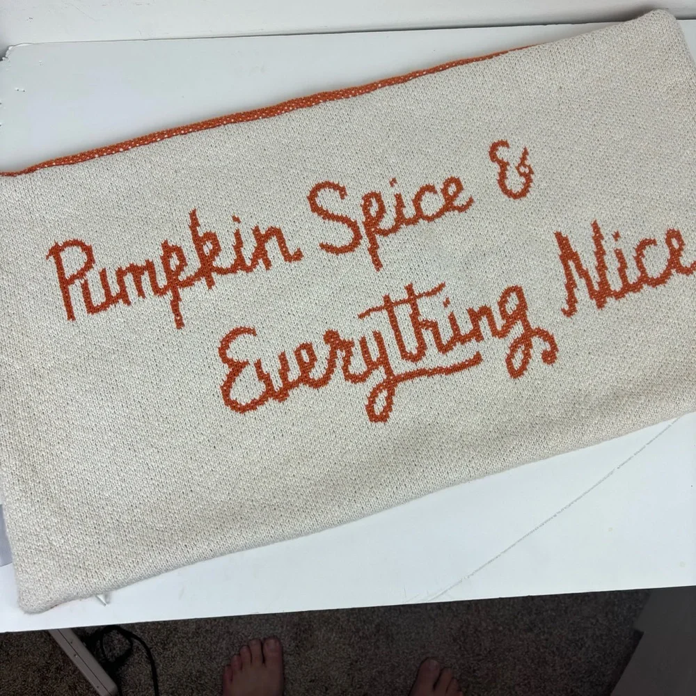 Cupcakes & Cashmere sweater knit pillow cover/orange&cream/Pumpkin Spice